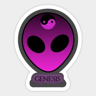 Genesis Streetwear -  Alien logo purple nurple Sticker